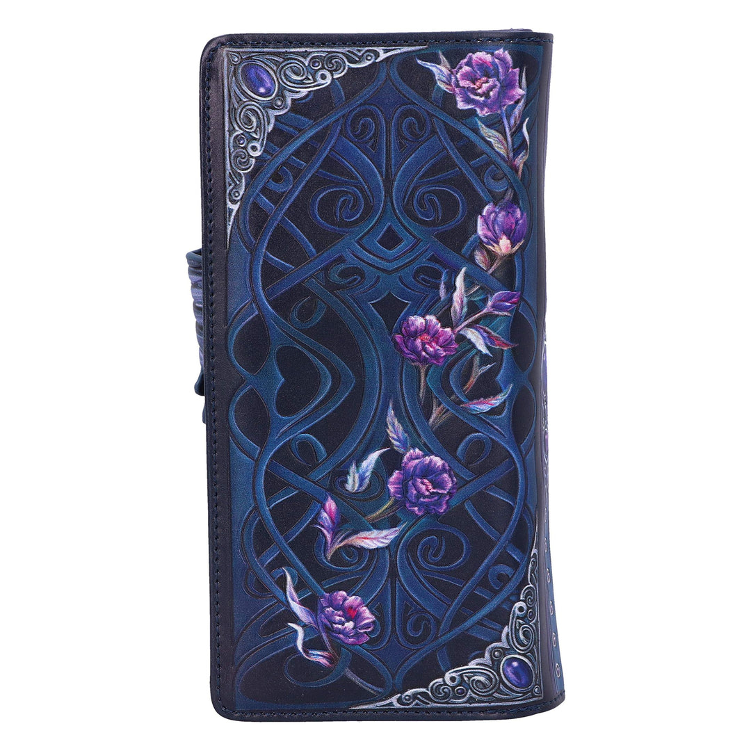 Ravens Flight Black Wing Floral Embossed Purse Wallet 18.5cm