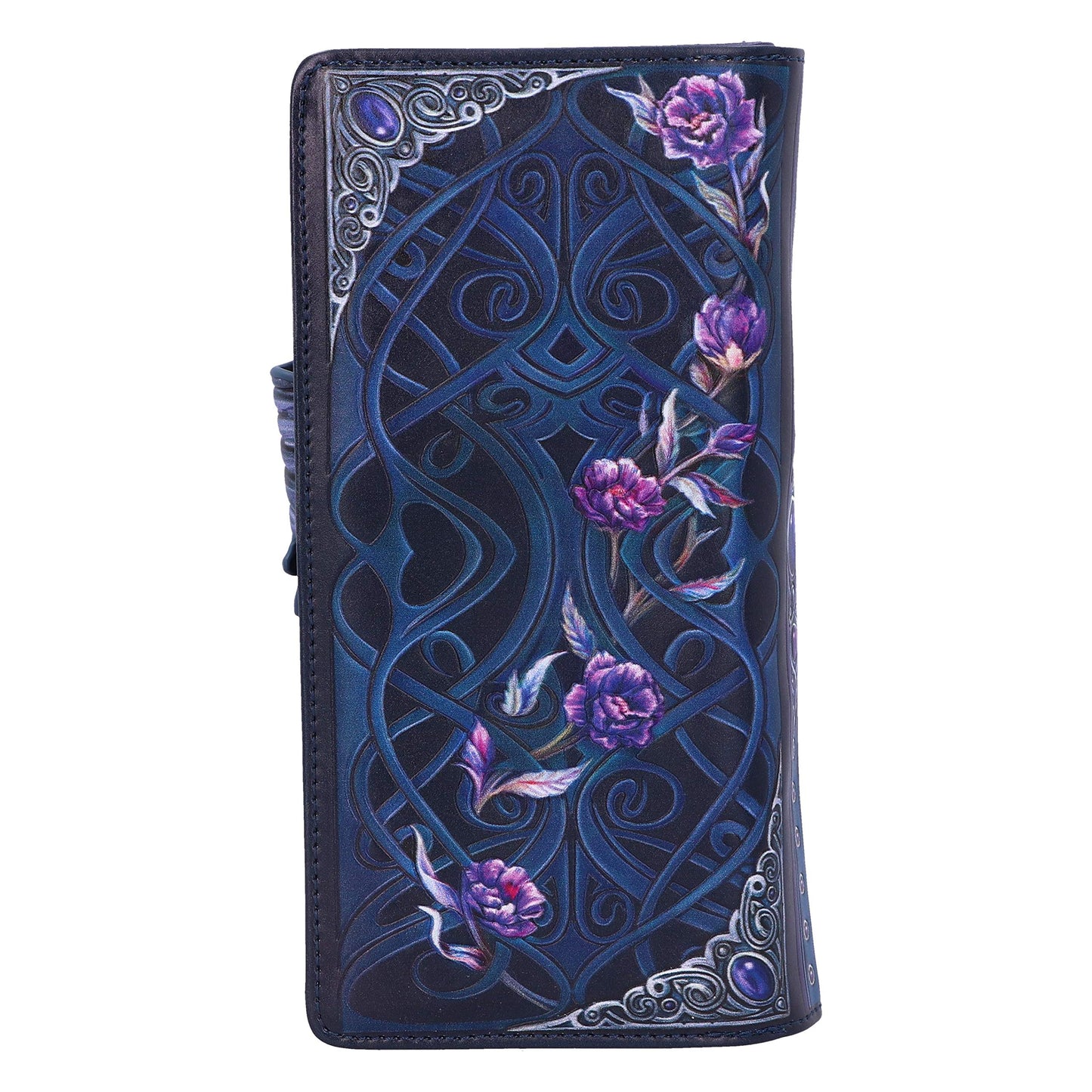 Ravens Flight Black Wing Floral Embossed Purse Wallet 18.5cm 3