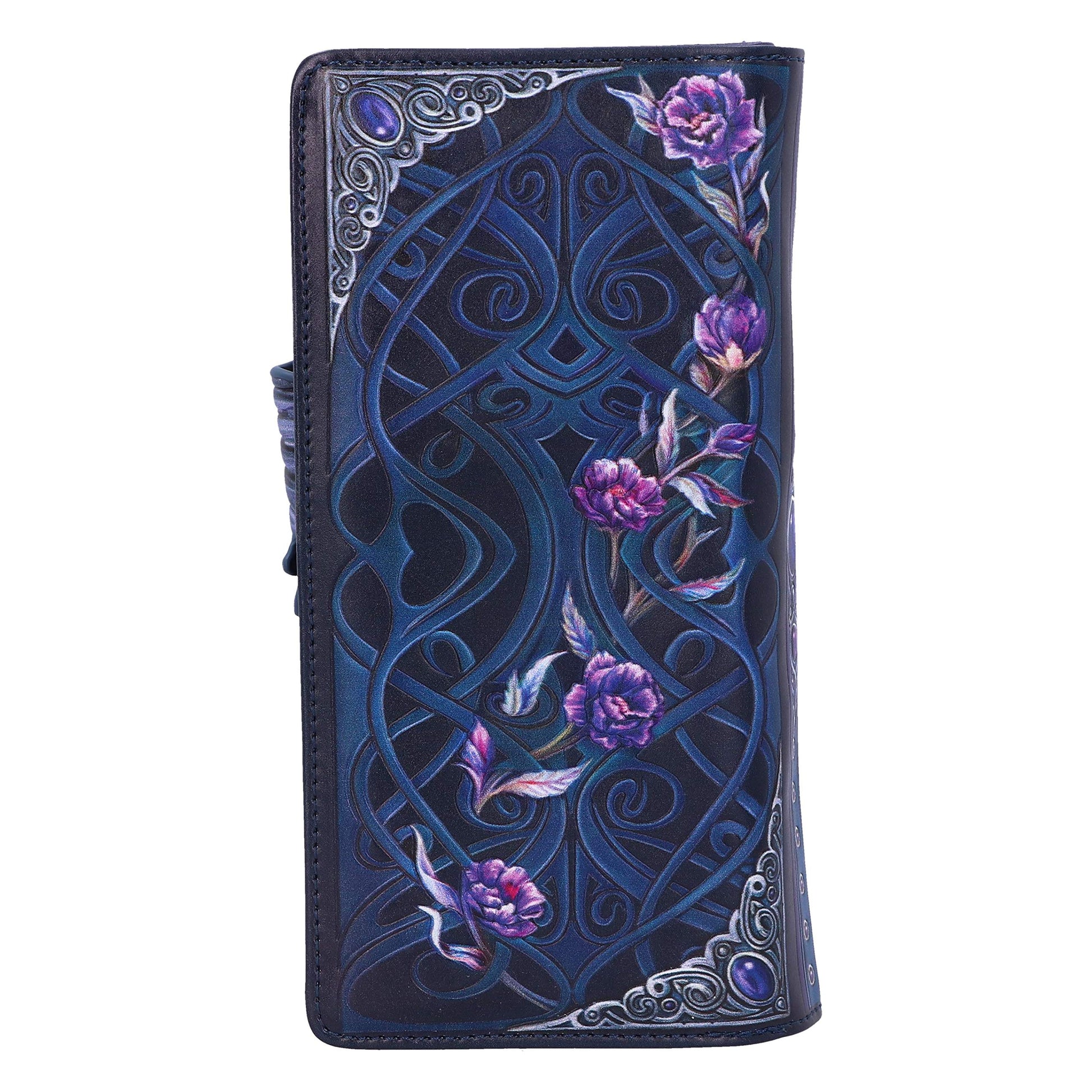 Ravens Flight Black Wing Floral Embossed Purse Wallet 18.5cm 3