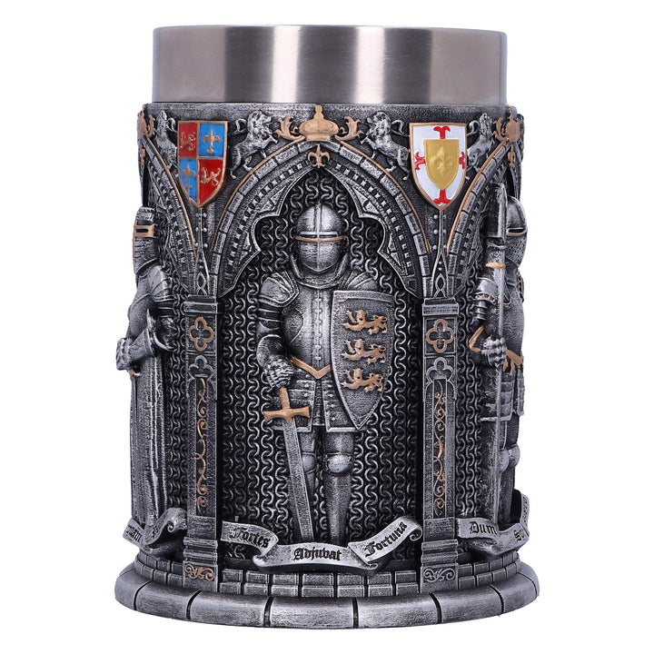 The Vow English Armoured Knight Latin Oath Tankard 15.3cm
