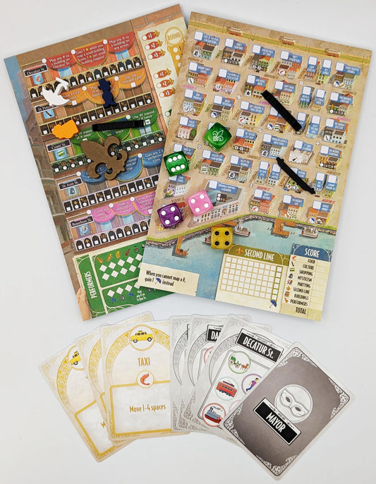 French Quarter: Stroll Through The Streets of New Orleans - Loaded Roll and Write Dice Game 2