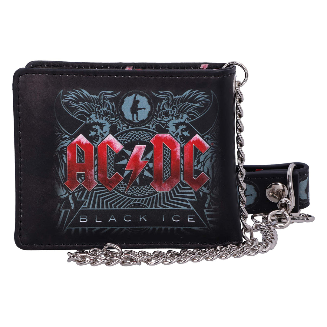ACDC Black Ice Album Embossed Wallet and Chain Officially Licensed