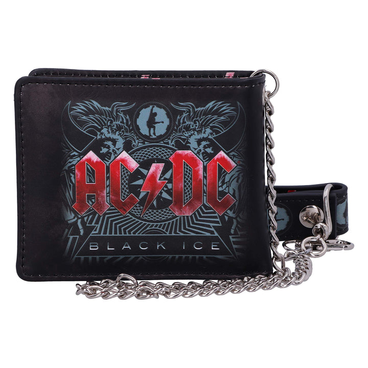 ACDC Black Ice Album Embossed Wallet and Chain Officially Licensed