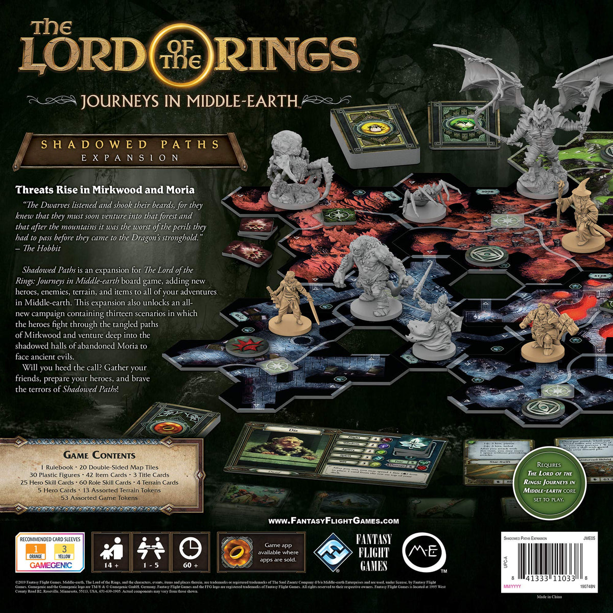 The Lord of the Rings Journeys in Middle-earth Shadowed Paths Board Game Expansion 2