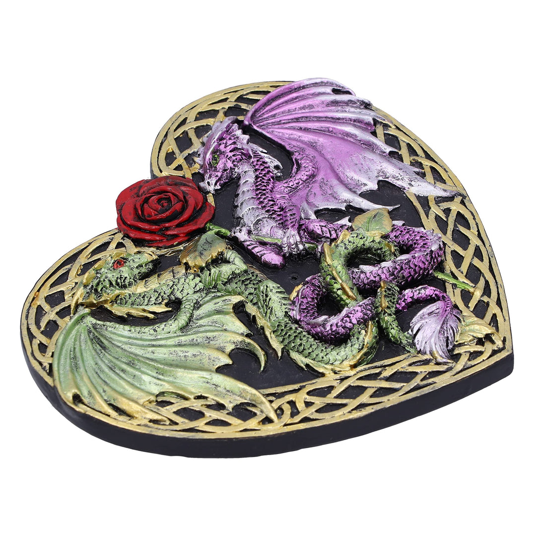 Dragon Love Heart Incense Burner 14cm