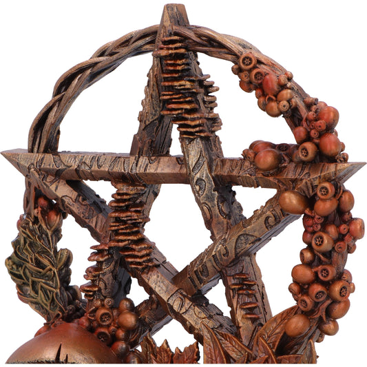 Autmnal Floral Decorative Pentagram Ornament Season of the Mabon Autumn 16.5cm 2
