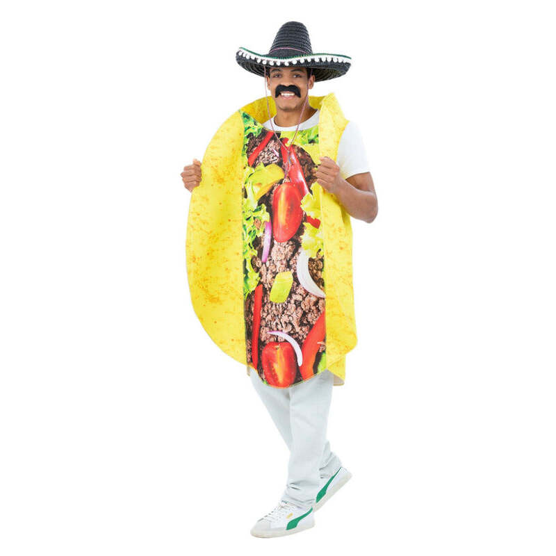 Taco Costume Adult Mexican Food Outfit Fiesta Dress up Tabard 1