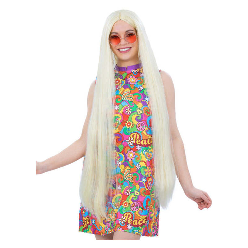 Extra Long Hippie Wig Blonde 1