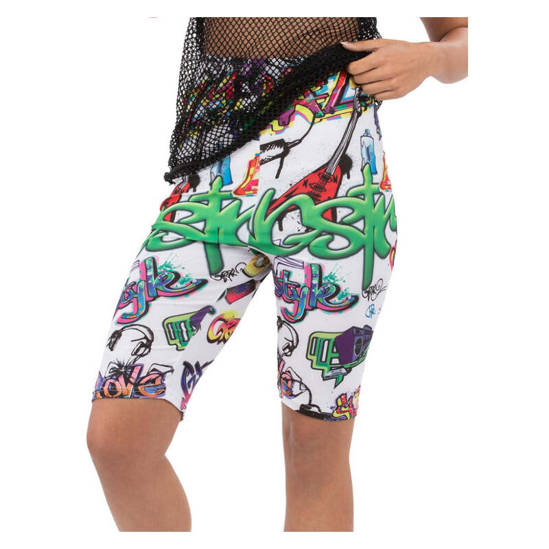 90s Unisex Graffiti Cycling Shorts 1