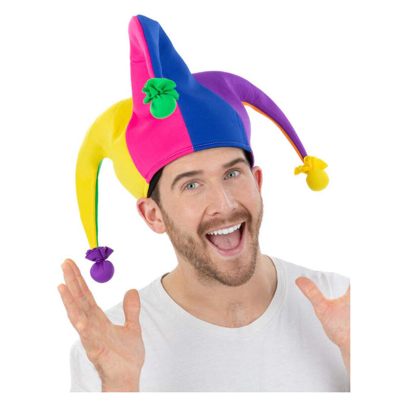 Neon Rainbow Jester Hat 1