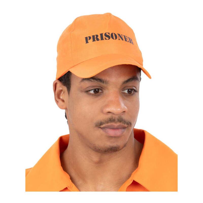 Orange Prisoner Cap Adult Convict Hat 1