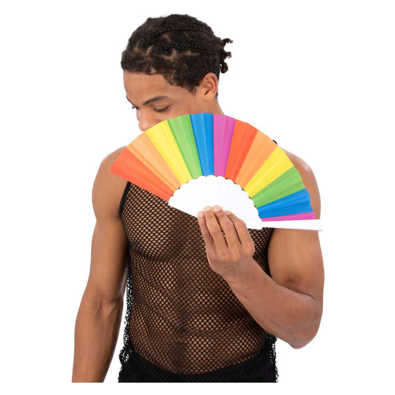 Rainbow Paper Fan Pride 1