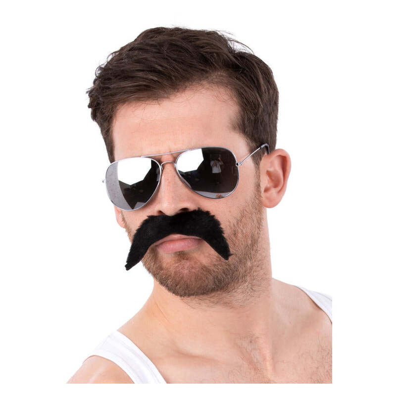 80s Freddy Mercury Aviator Specs and Tash Kit 1