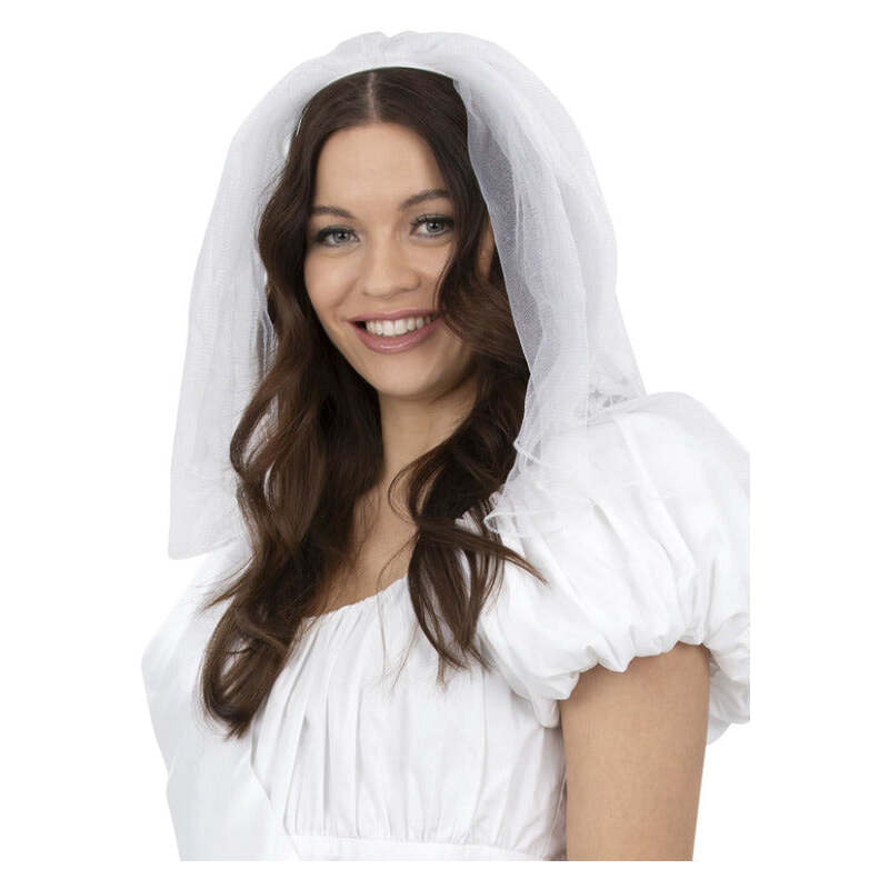 Bride Veil and Sash Kit White Bridal Shower Costume 1