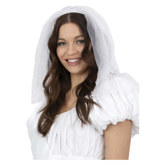 Bride Veil and Sash Kit White Bridal Shower Costume 1