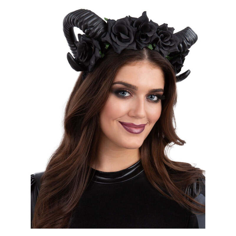 Black Demon Floral Headband 1