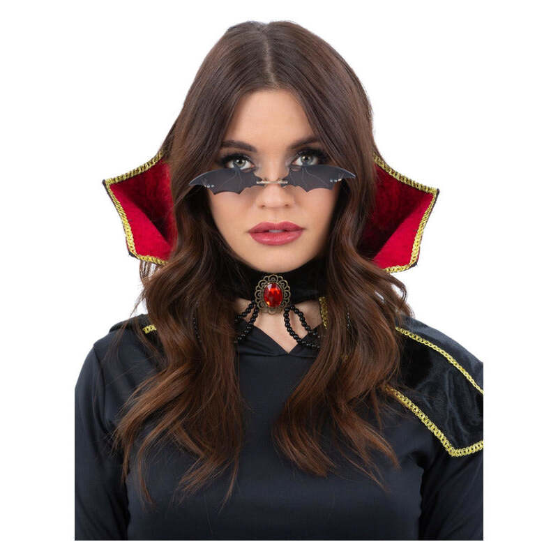 Bat Specs Black Vampire Costume Glasses 1
