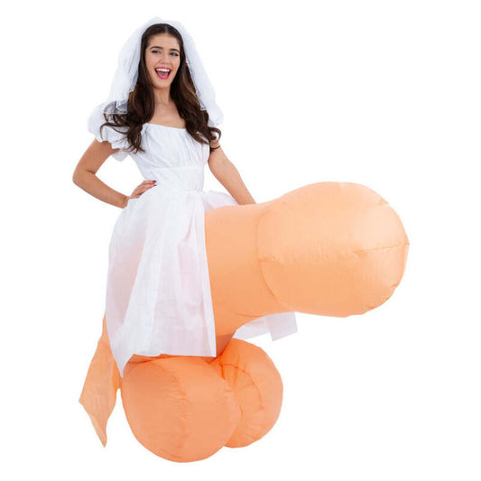 Bride On Inflatable Penis Joke Costume 1