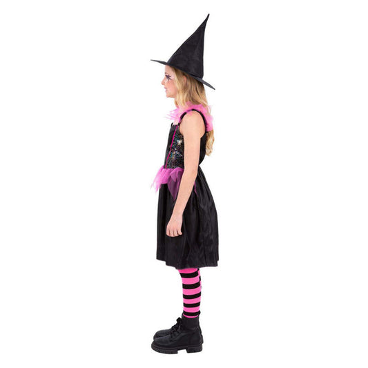 Rainbow Web Witch Costume Pink Black Dress 1