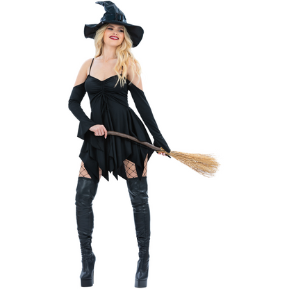 Witch Costume Adjustable Dress and Hat 1