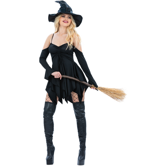 Witch Costume Adjustable Dress and Hat 1