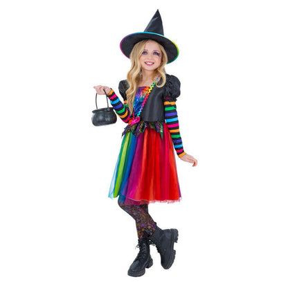 Rainbow Witch Costume for Girls 1