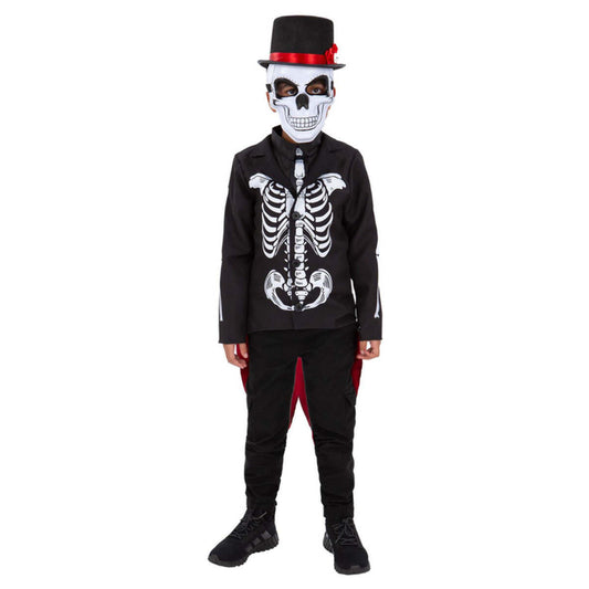 Day of the Dead Senor Skeleton Costume Suit for Boys 1