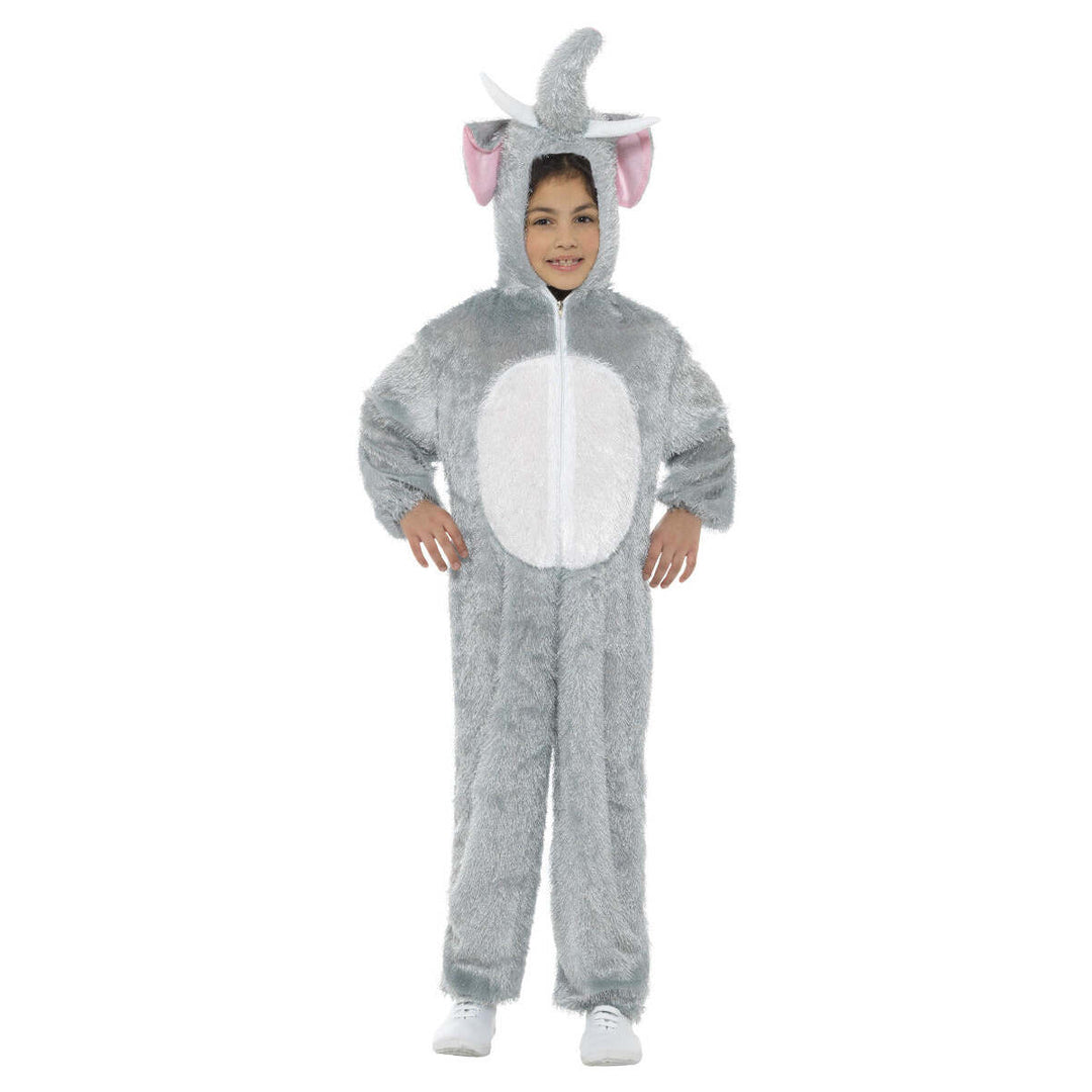 Elephant Costume Kids Grey Jumpsuit with Hood 1
