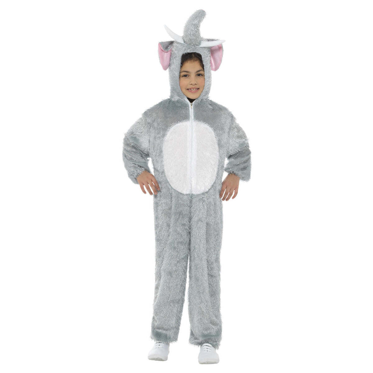 Elephant Costume Kids Grey Jumpsuit with Hood 1