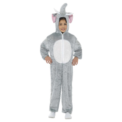 Elephant Costume Kids Grey Jumpsuit with Hood 1