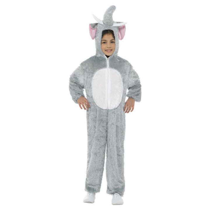 Elephant Costume Kids Grey Jumpsuit with Hood 1