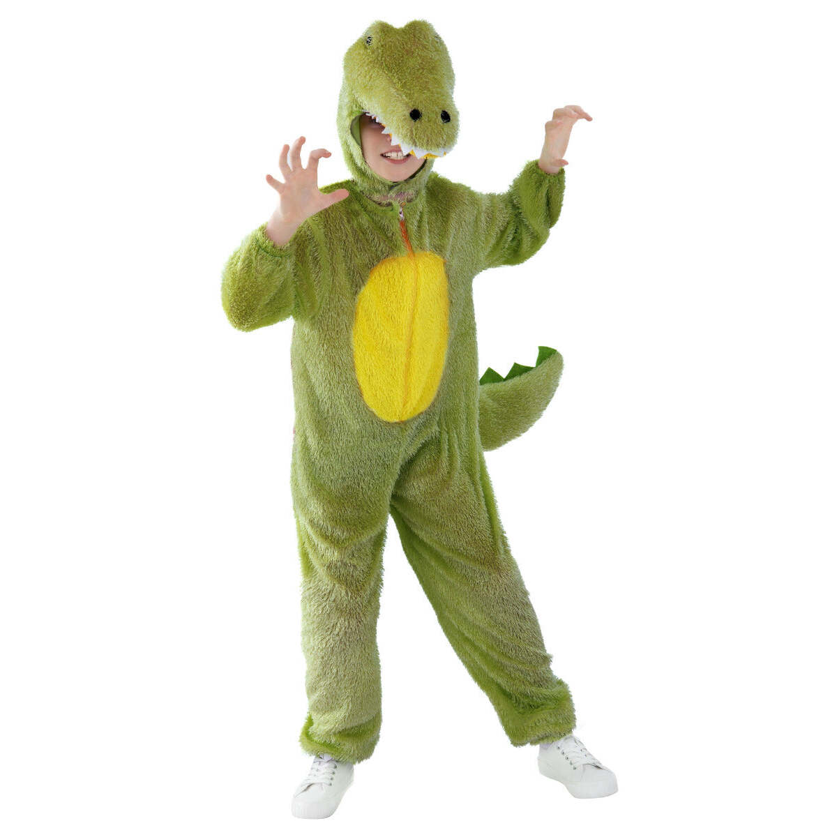 Crocodile Costume Kids Green Jumpsuit with Hood 1