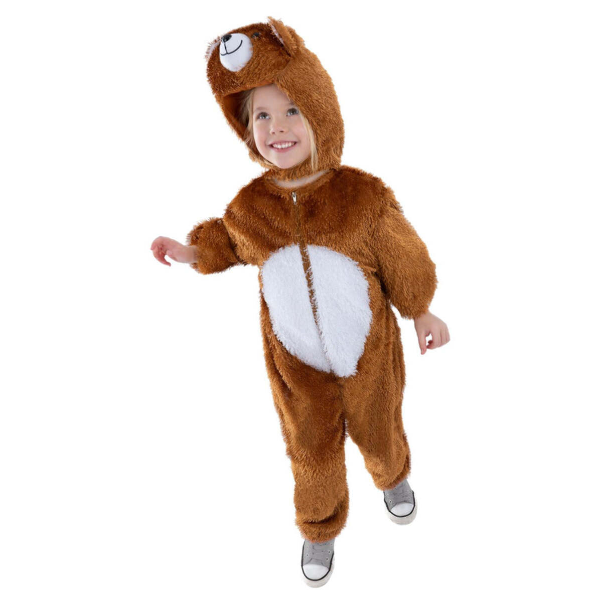 Bear Costume Kids Brown Jumpsuit with Hood 1