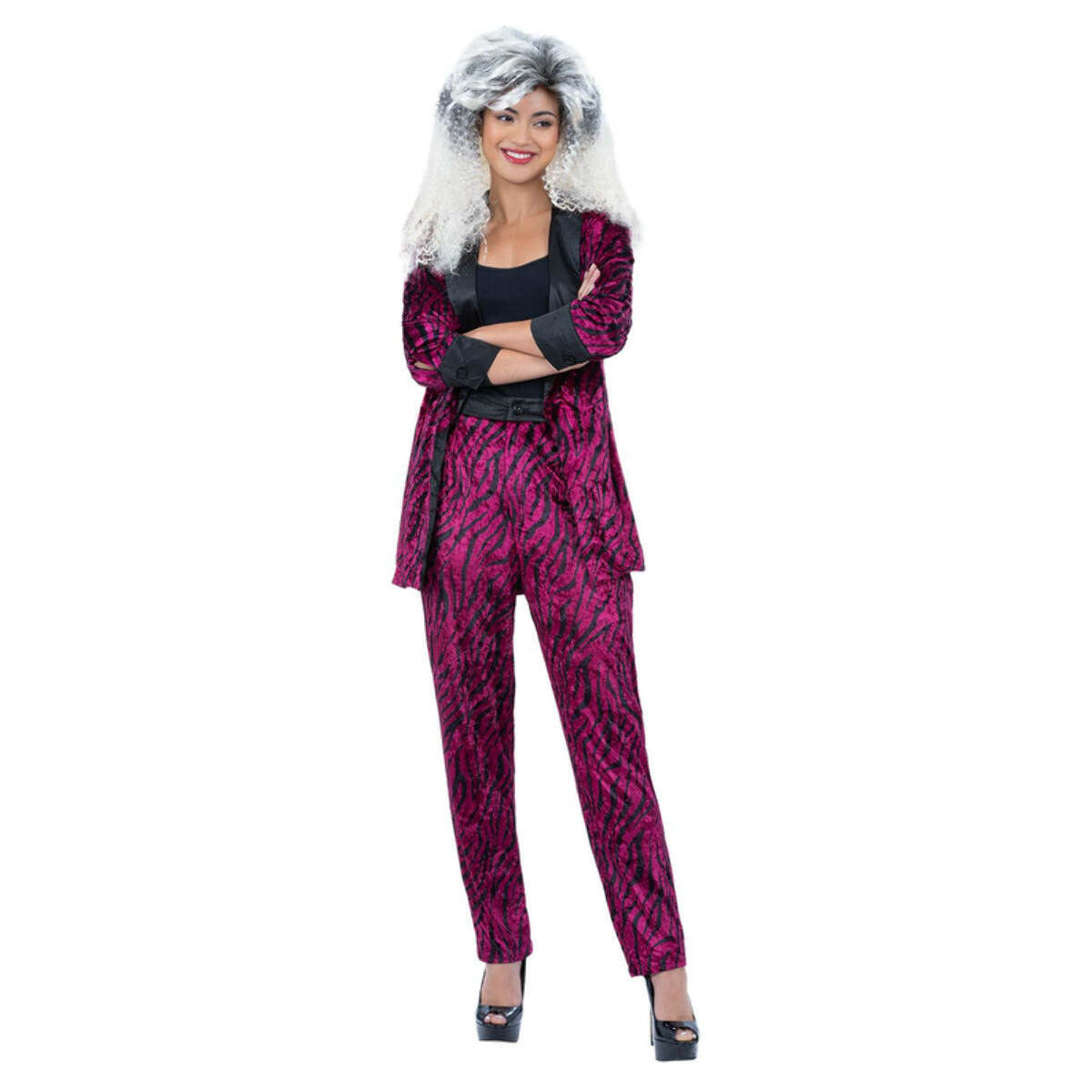 80s Pink Zebra Suit Costume Jacket Trousers 1