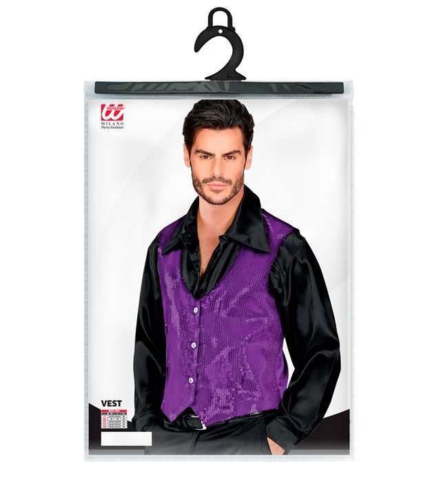 Man Purple Sequin Vest