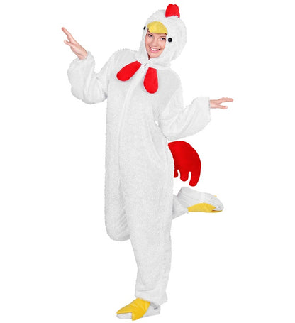 Funny Chicken  Hooded Jumpsuit With Mask 