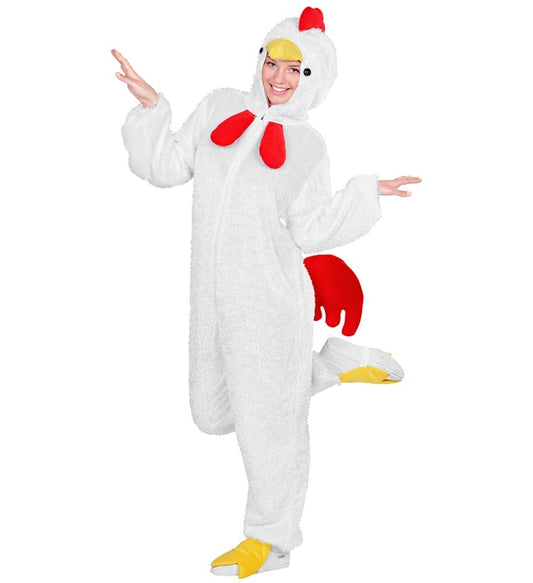 Funny Chicken  Hooded Jumpsuit With Mask 