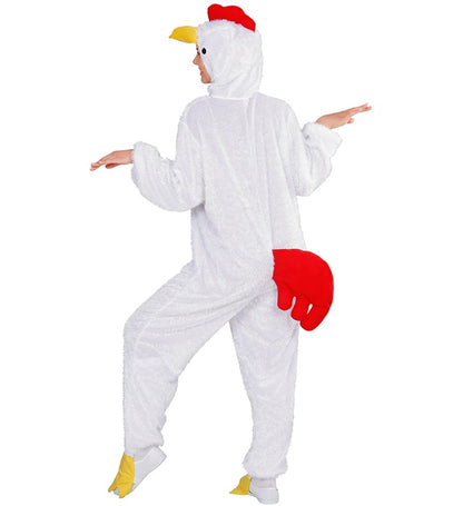 Funny Chicken  Hooded Jumpsuit With Mask 