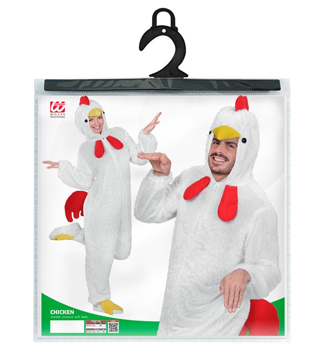 Funny Chicken  Hooded Jumpsuit With Mask 