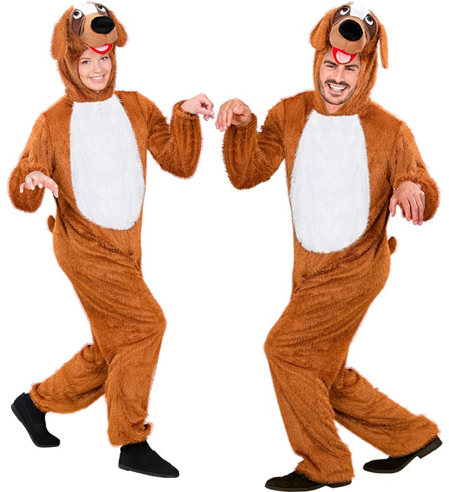Funny Dog  Hooded Jumpsuit With Mask 