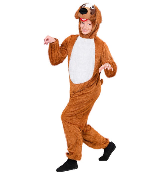 Funny Dog  Hooded Jumpsuit With Mask 