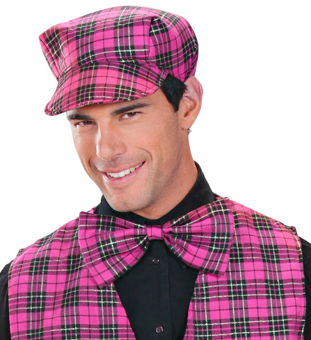 Pink Tartan Hat &amp; Bow Tie