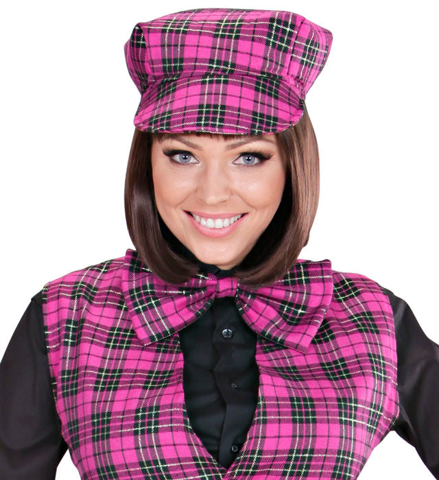Pink Tartan Hat &amp; Bow Tie