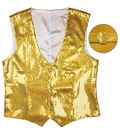 Man Gold Sequin Vest