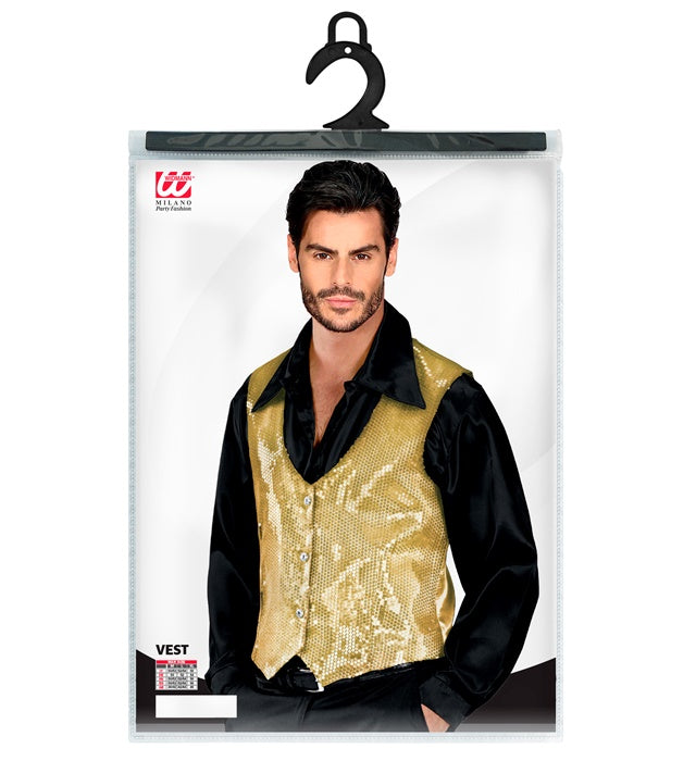 Man Gold Sequin Vest