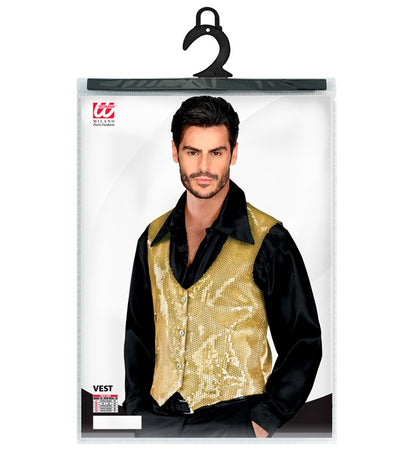 Man Gold Sequin Vest
