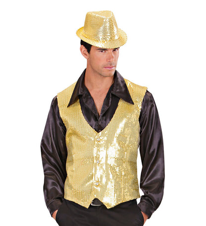 Man Gold Sequin Vest