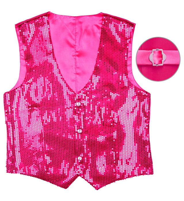 Man Pink Sequin Vest