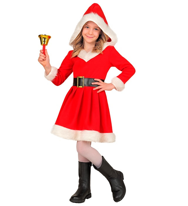 Miss Santa  Hooded Dress, Belt 