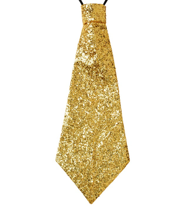 Gold Lurex Necktie With Elastic